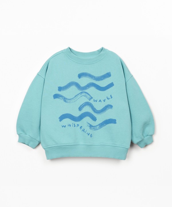 Sweatshirt with illustration on the back