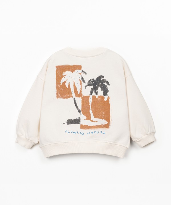 Sweatshirt with illustration on the back