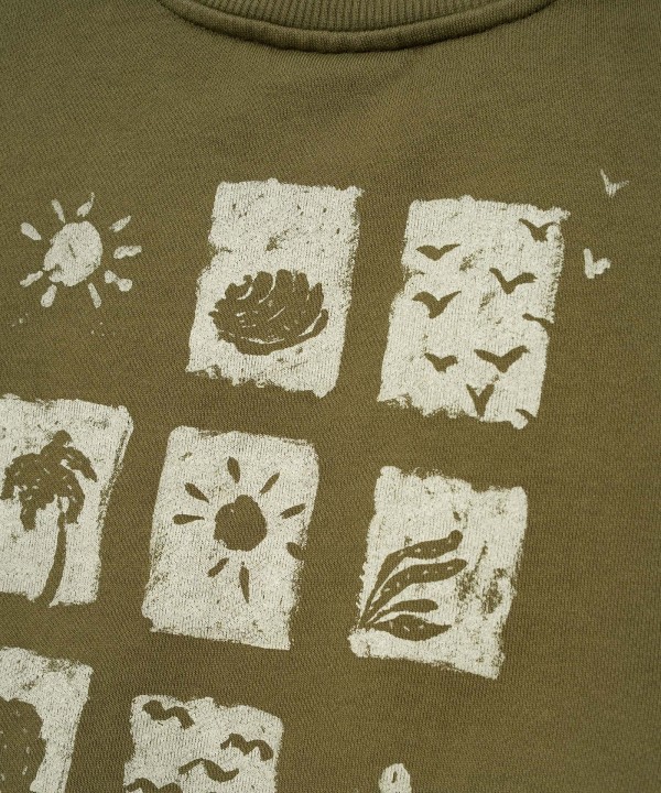 Sweatshirt with illustration on the back