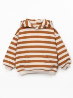 Camisola �s riscas com capucho