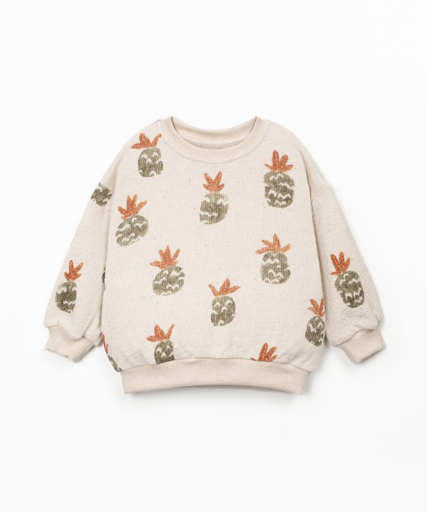 Sudadera con estampado de pi�as