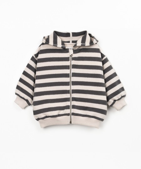 Striped knit jacket