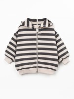 Striped knit jacket