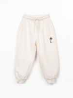 Trousers in natural fibers with print Trousers in natural fibers with print