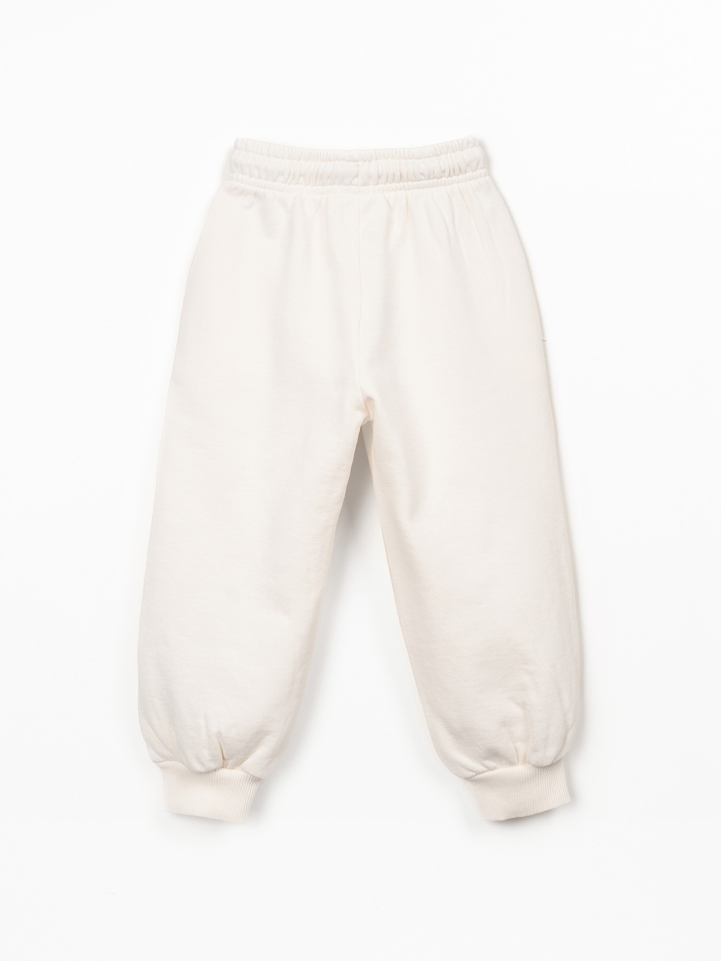 Trousers in natural fibers with print