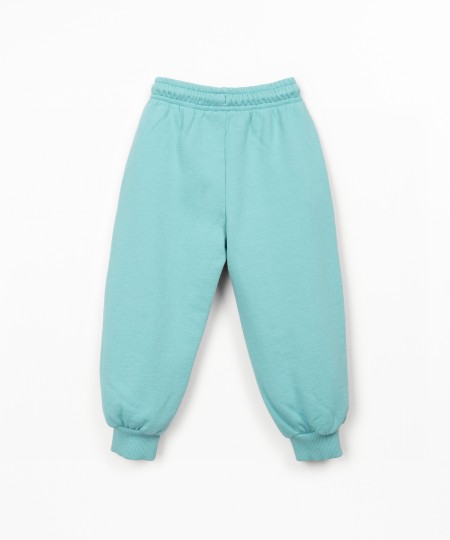 Pantalon en fibres naturelles avec dessin