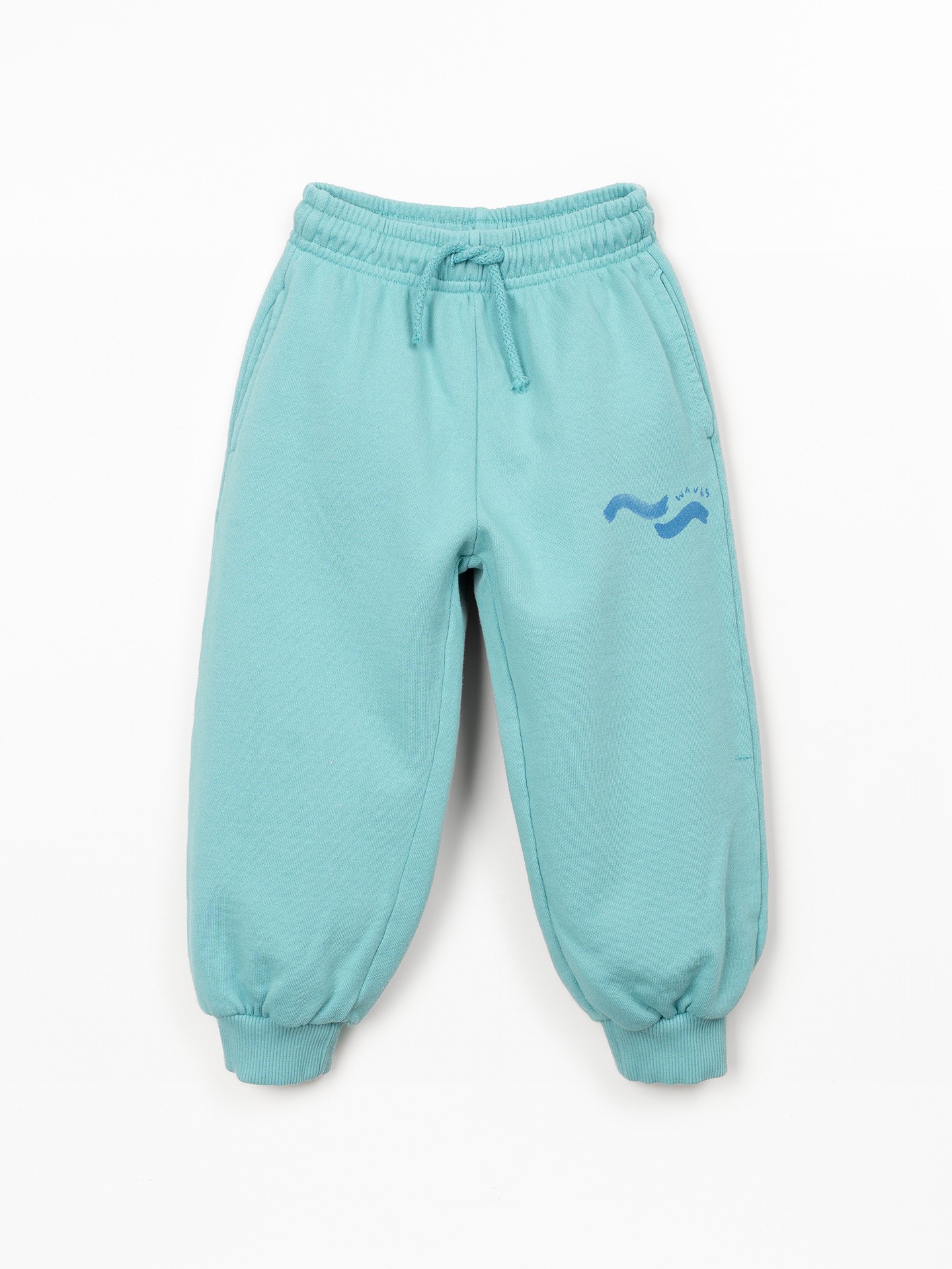 Trousers in natural fibers with print