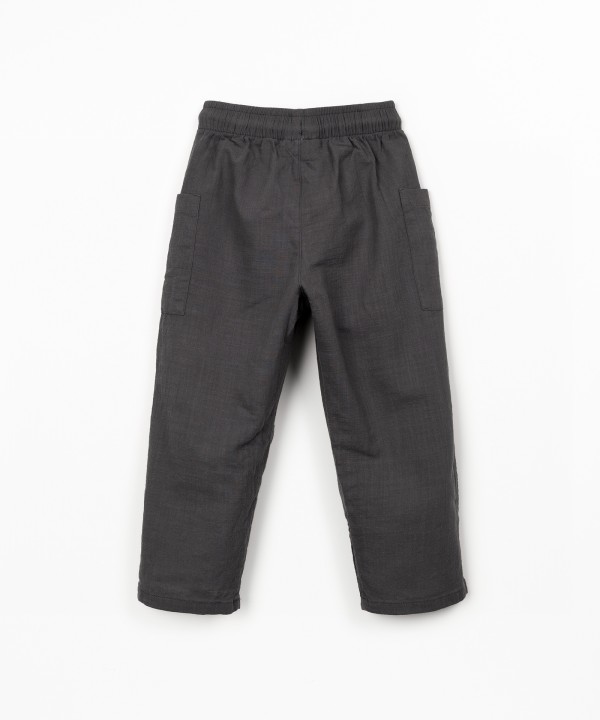 Calça de tecido em algodão orgânico