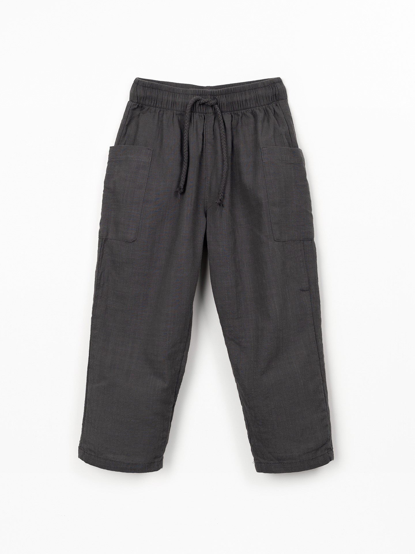 Calça de tecido em algodão orgânico