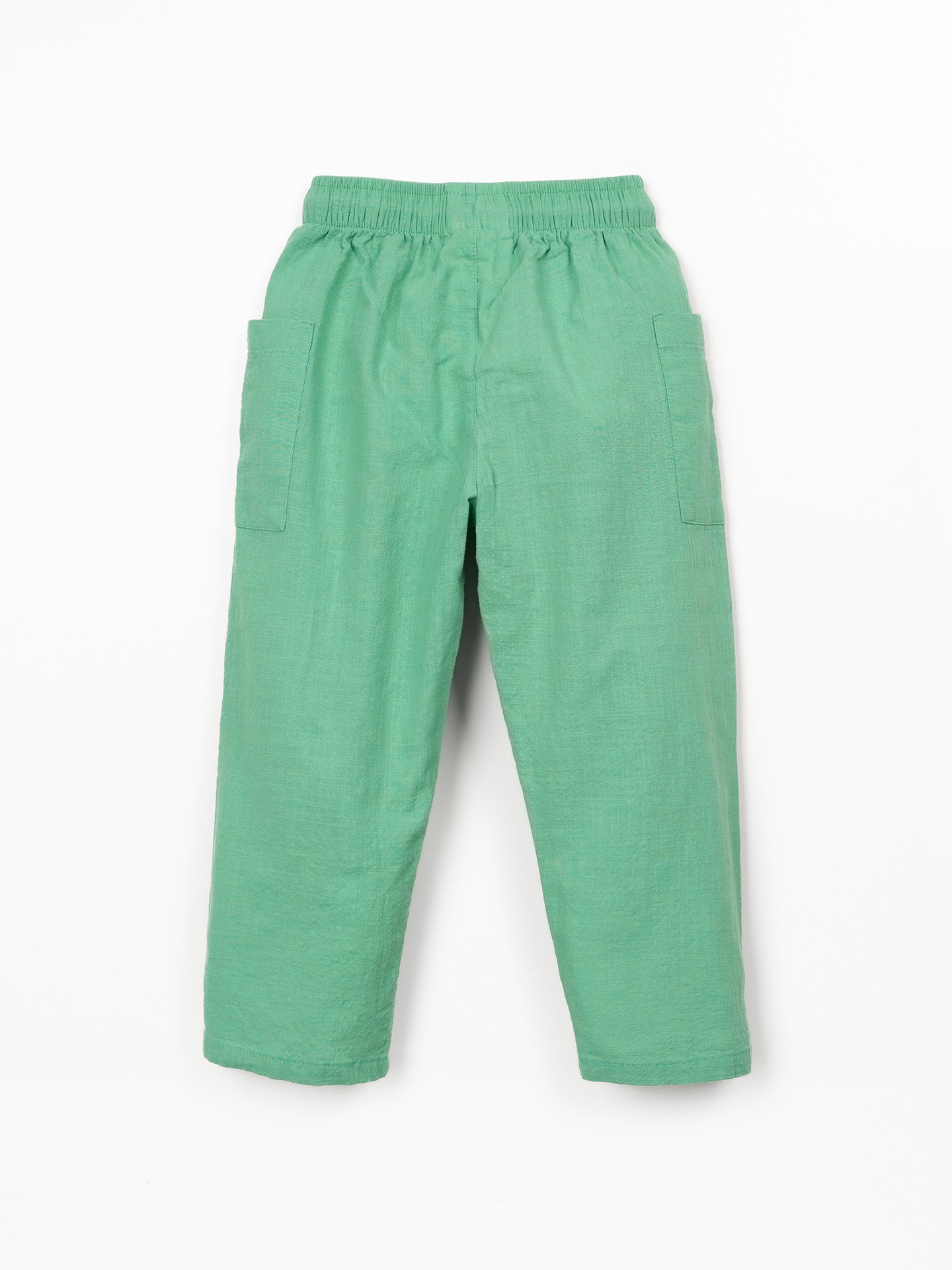 Calça de tecido em algodão orgânico