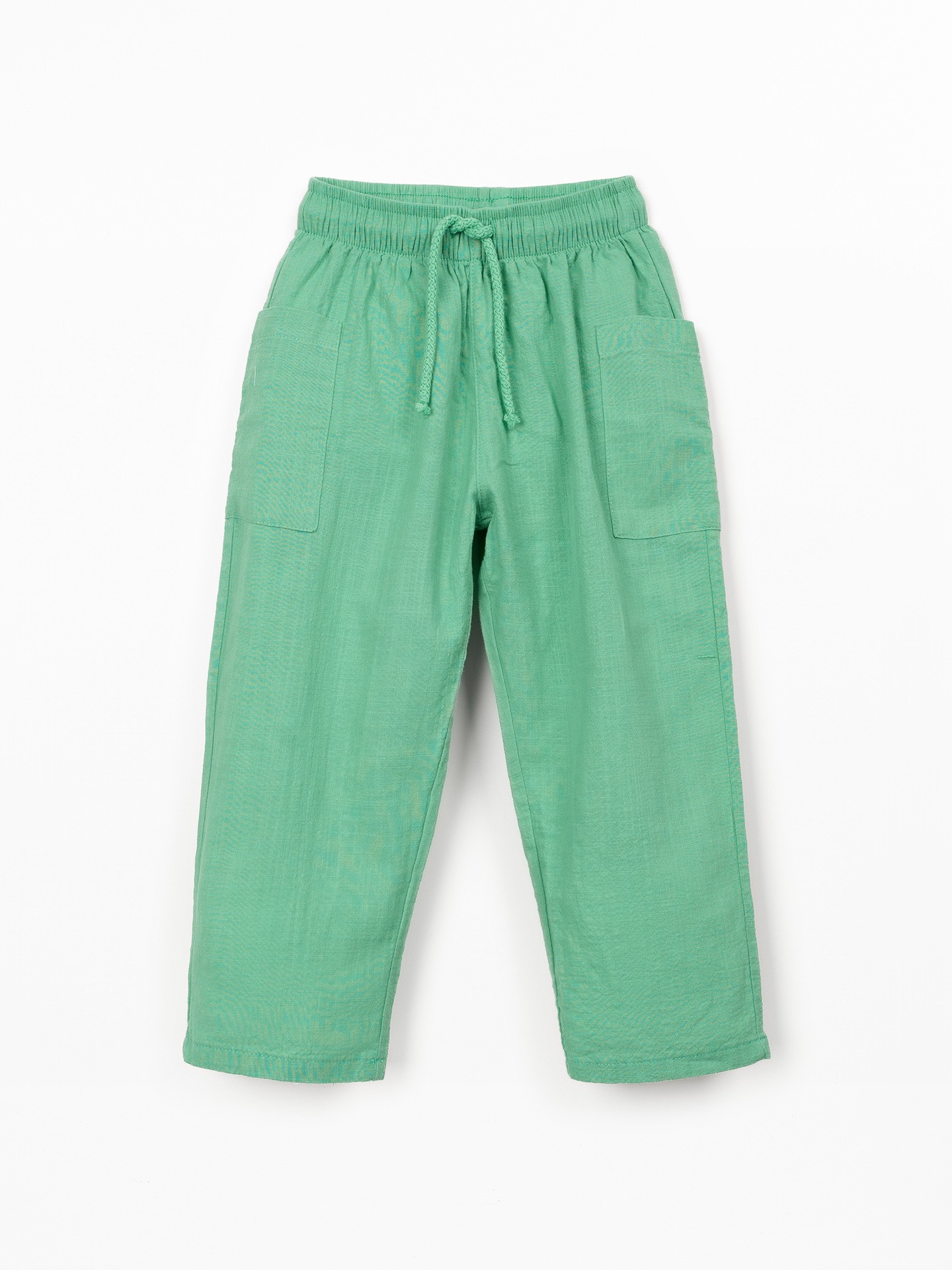 Calça de tecido em algodão orgânico