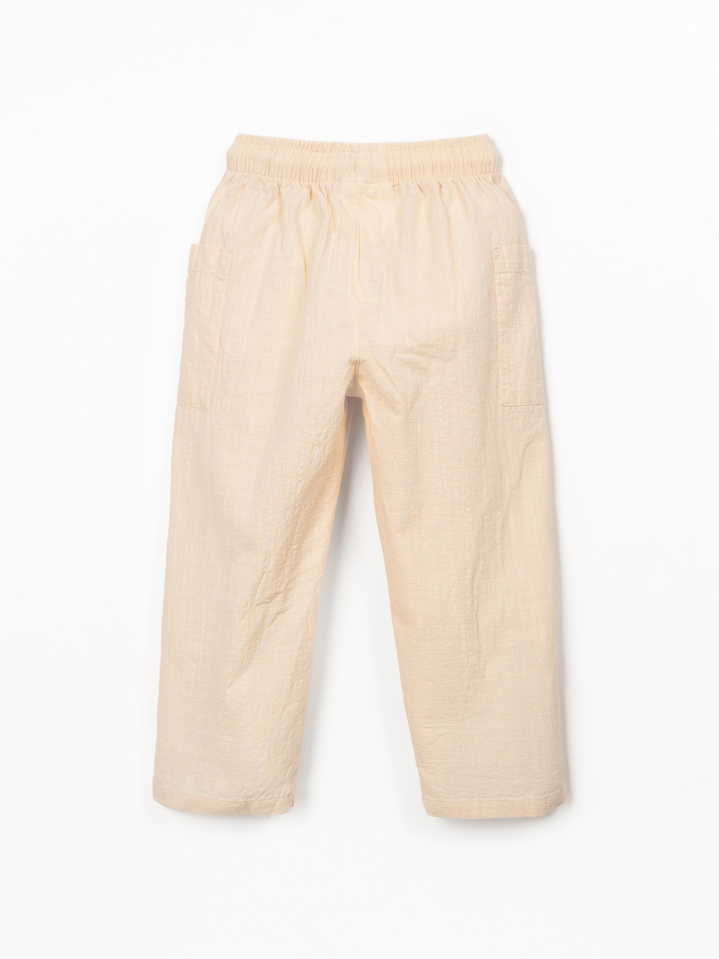 Calça de tecido em algodão orgânico