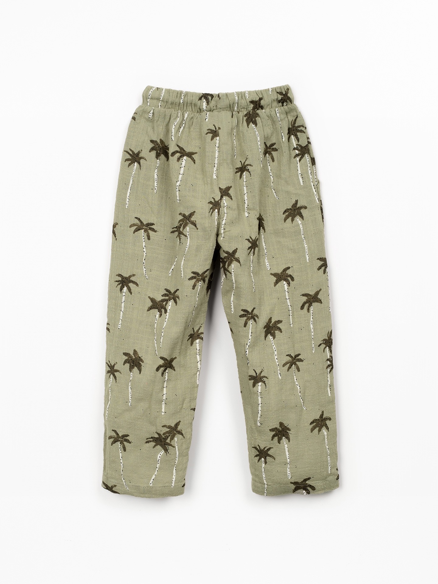 Organic cotton printed fabric trousers