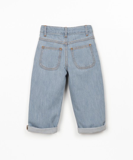 Pantaloni in denim con cintura regolabile