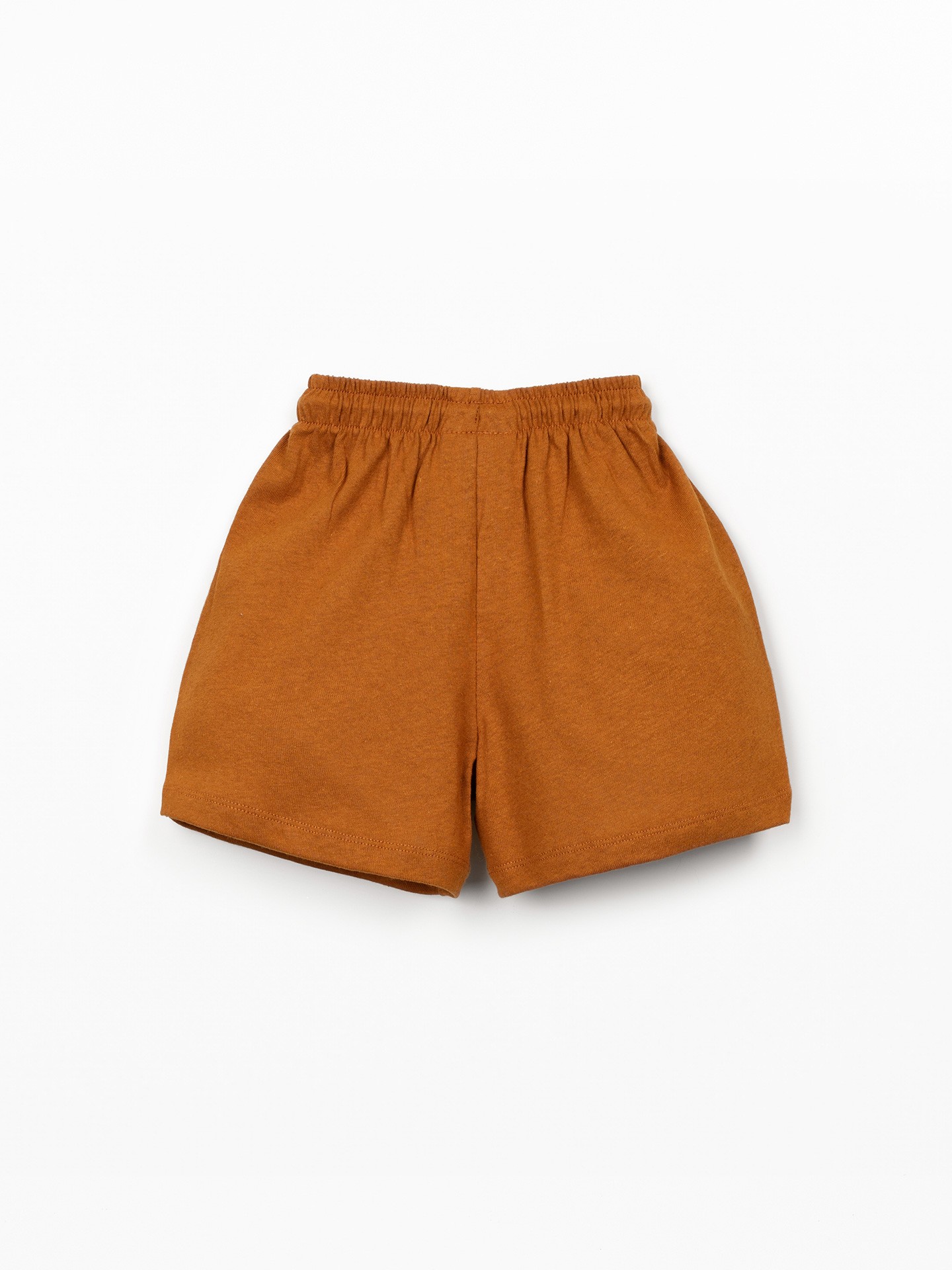 Calção de malha com linho