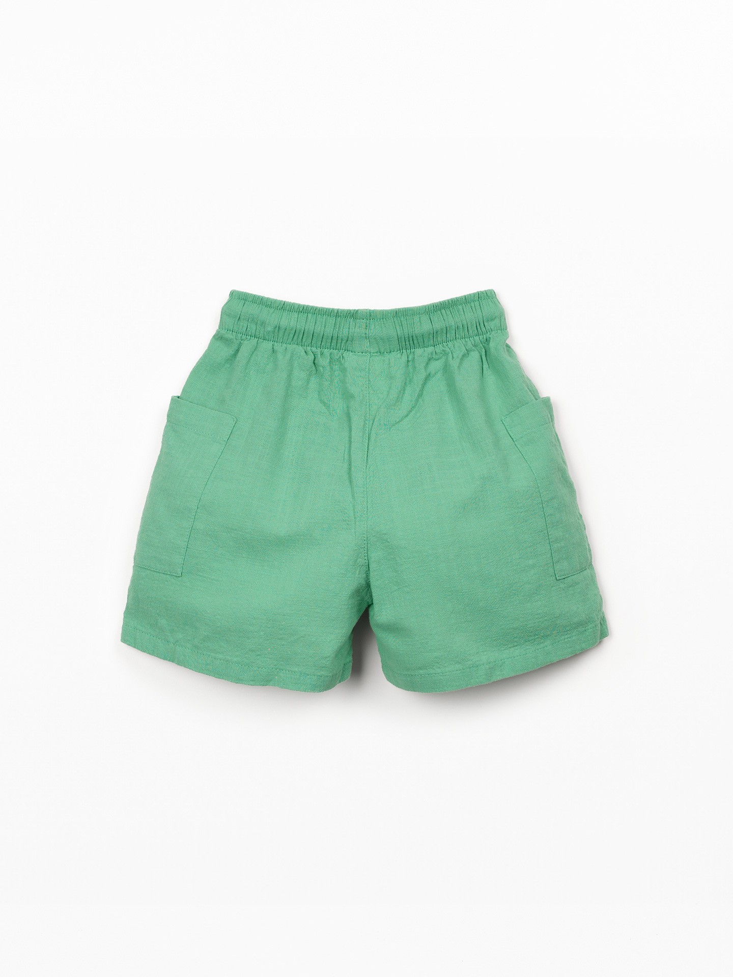 Calção de tecido com cordão ajustável