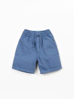 Cal��o de sarja com bolsos e cord�o ajust�vel