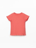 T-shirt de malha com nervuras