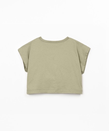 T-shirt mistura de algodão orgânico e algodão reciclado