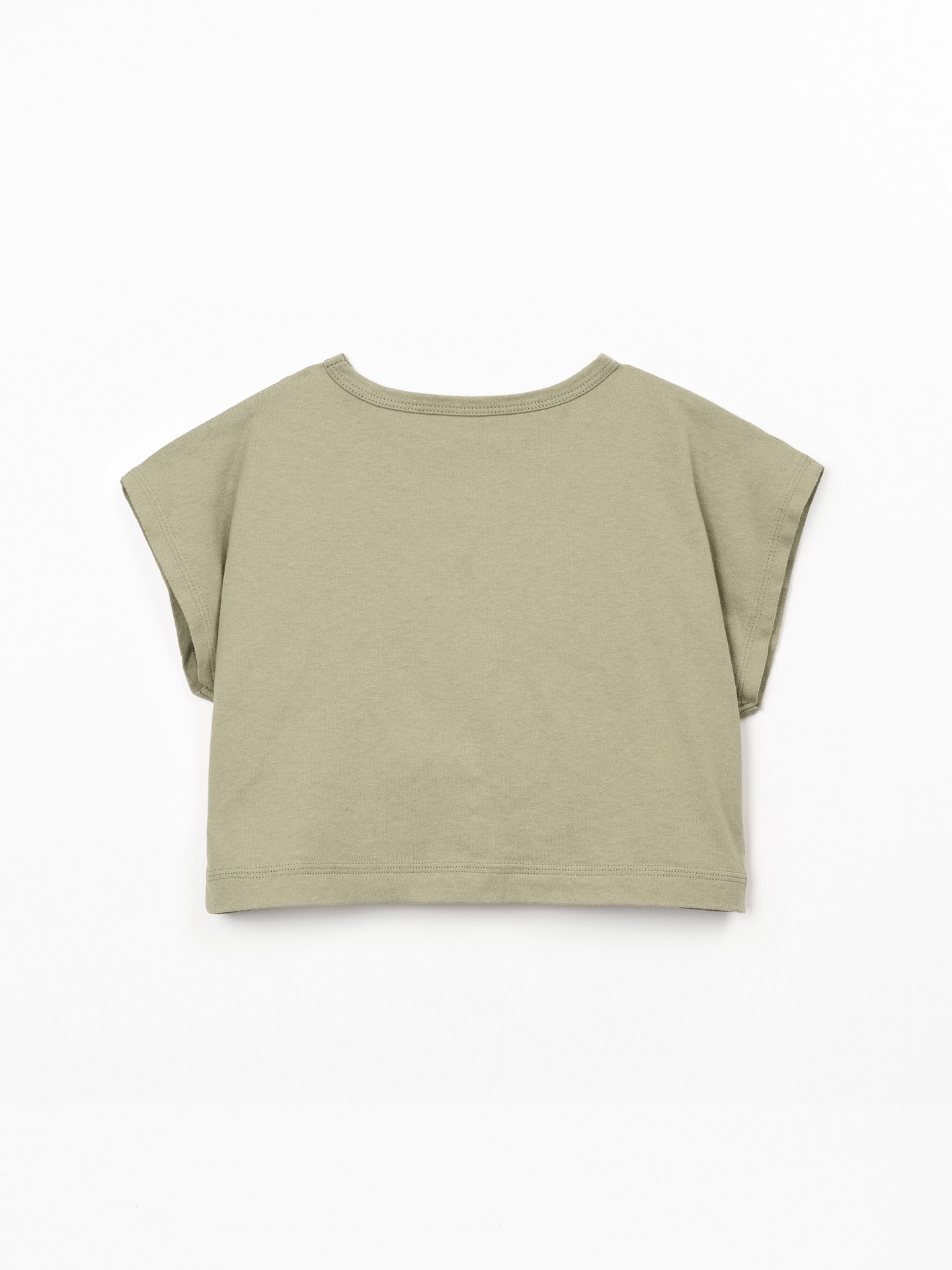 T-shirt mistura de algodão orgânico e algodão reciclado