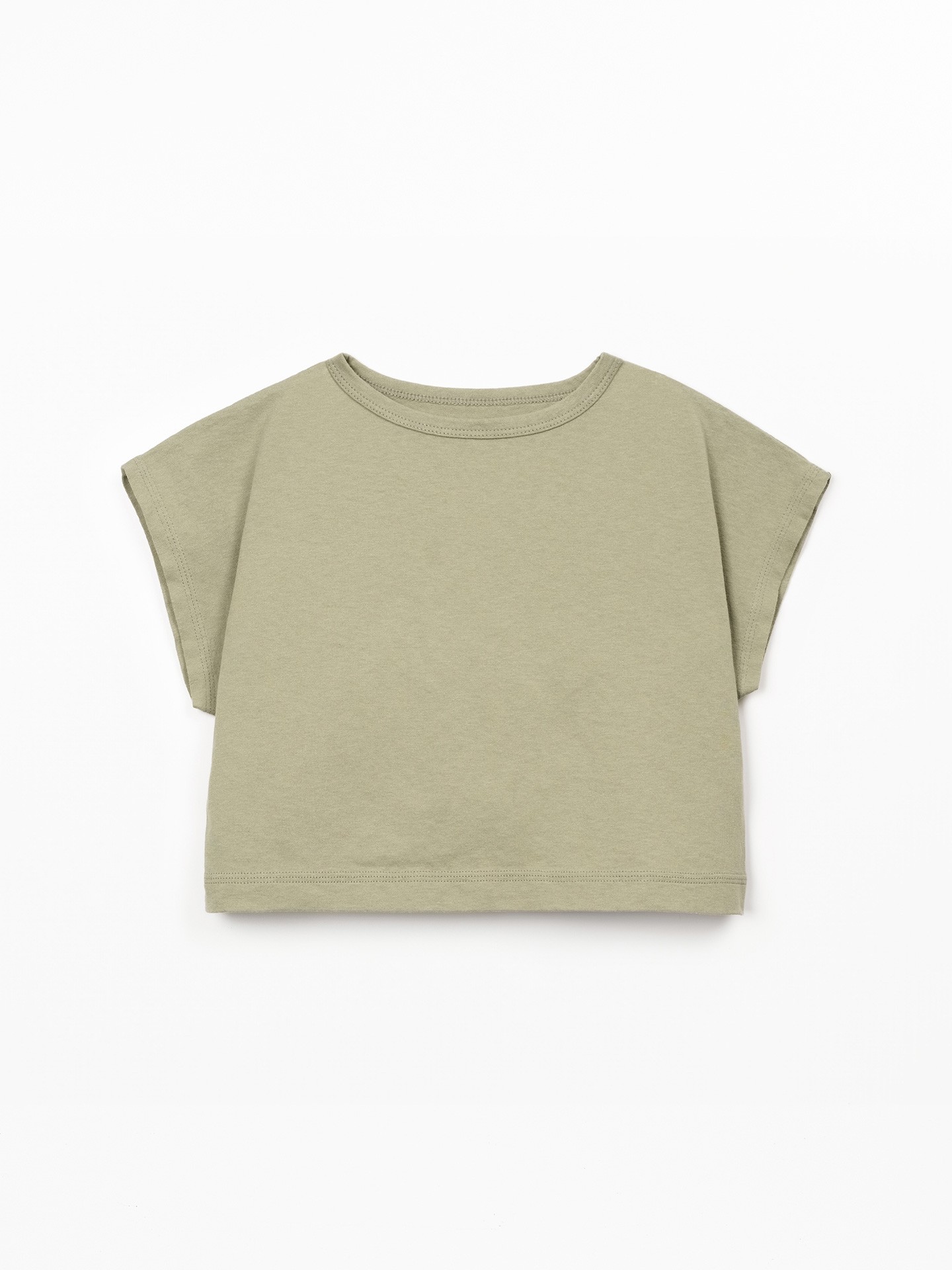 T-shirt mistura de algodão orgânico e algodão reciclado