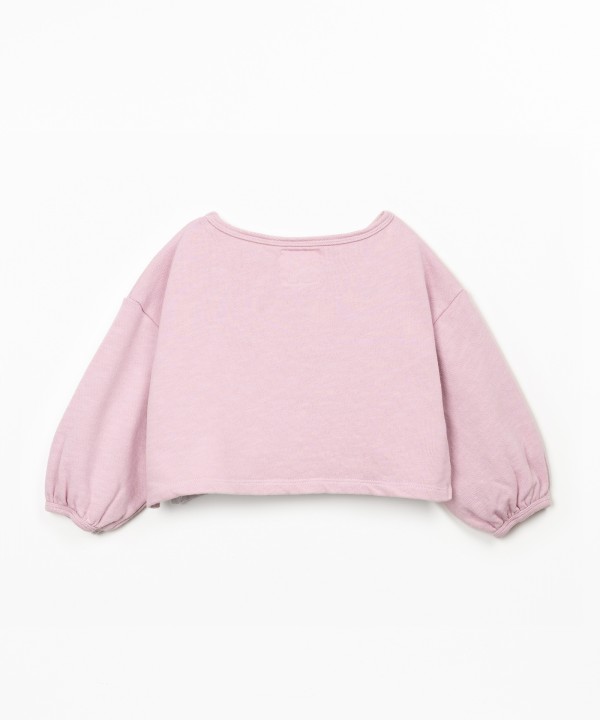 Fleece sweatshirt in organic cotton and cotton
