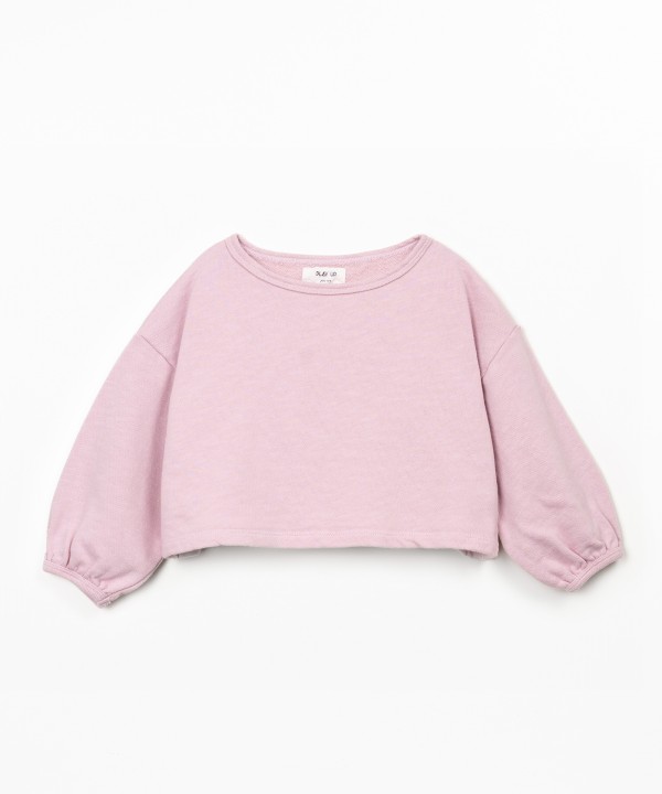 Fleece sweatshirt in organic cotton and cotton