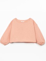 Fleece sweatshirt in organic cotton and cotton
