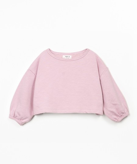 Fleece sweatshirt in organic cotton and cotton