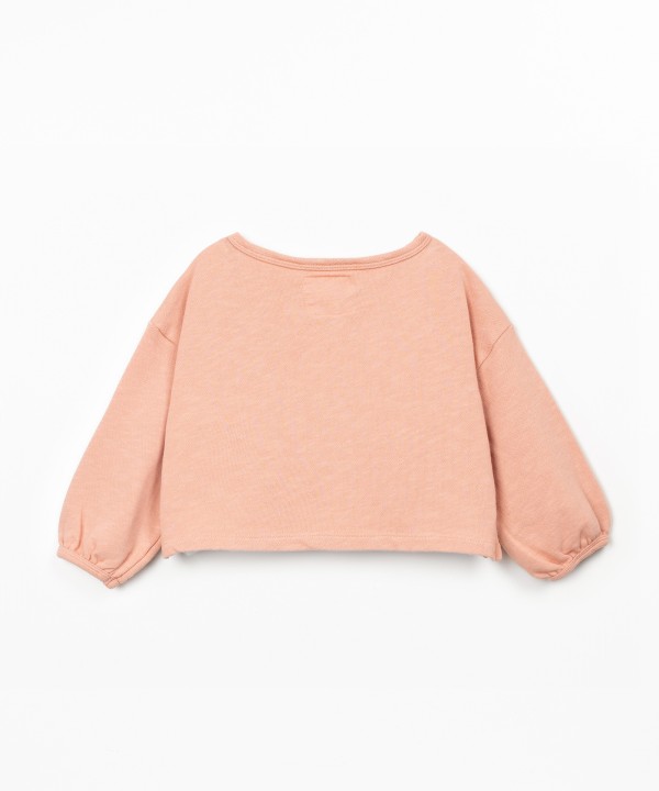 Fleece sweatshirt in organic cotton and cotton