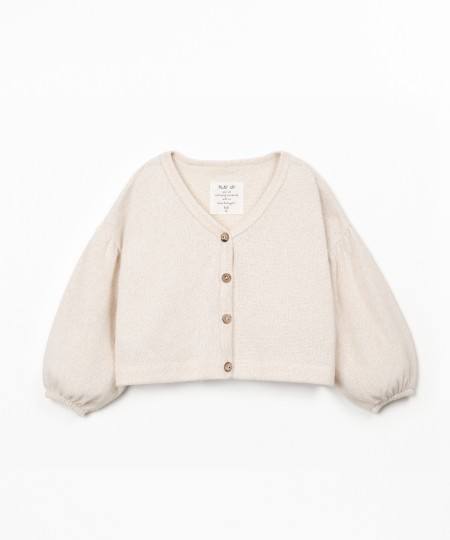 Casaco de malha com fibras recicladas 