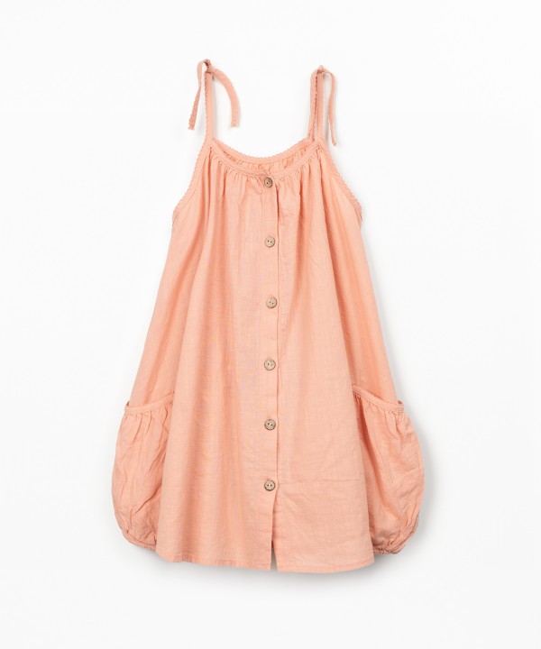 Vestido de tecido em algod�o org�nico