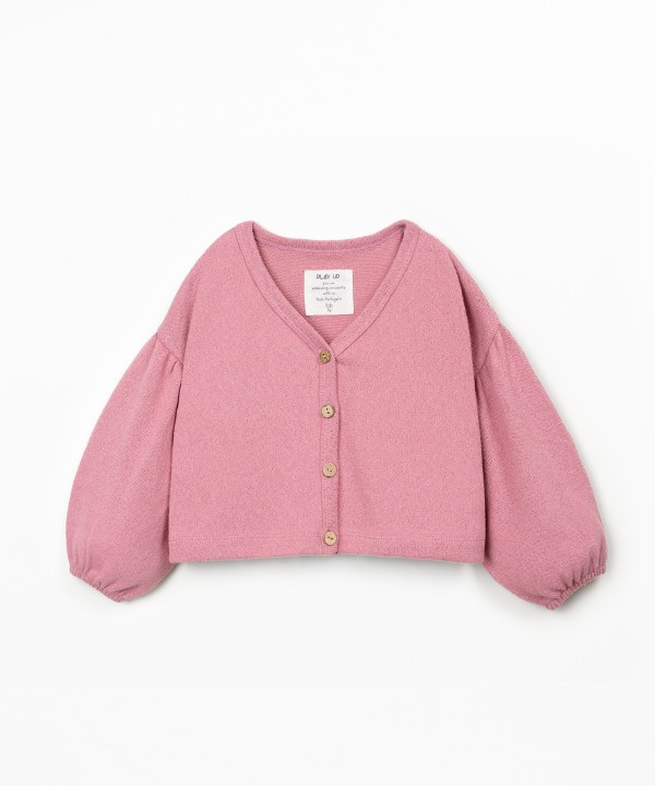 Casaco de malha com fibras recicladas 