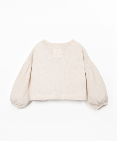 Casaco de malha com fibras recicladas