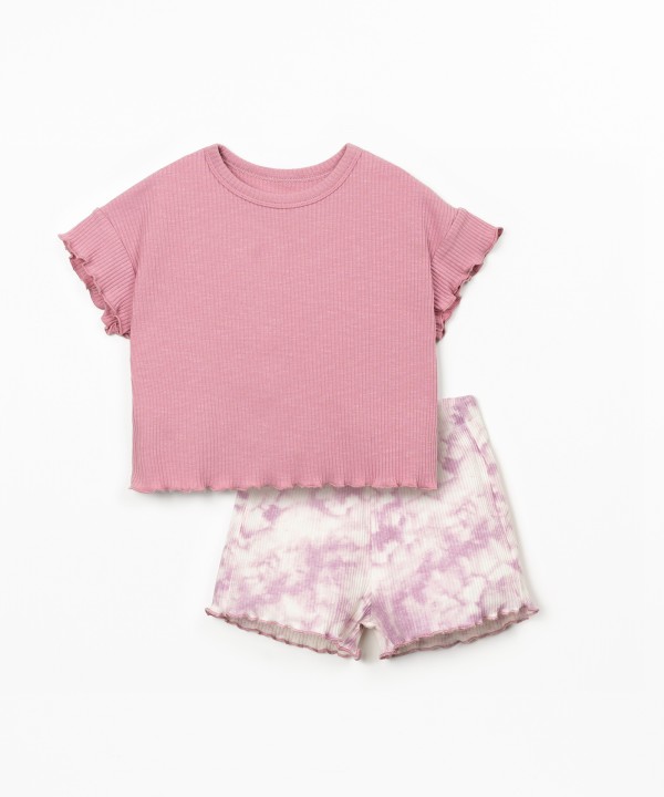 Pijama com estampado de algodão orgânico