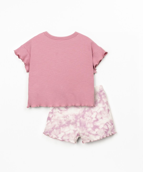 Pijama com estampado de algodão orgânico