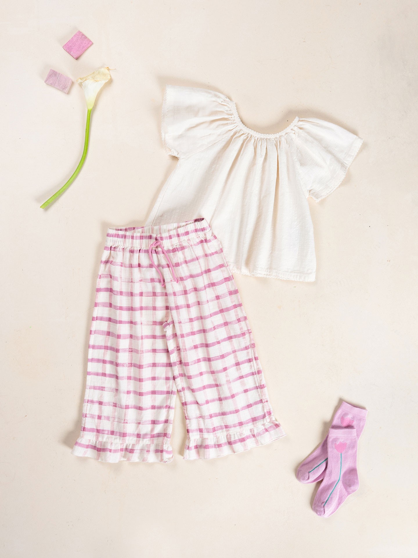 Calzini jacquard con motivo floreale