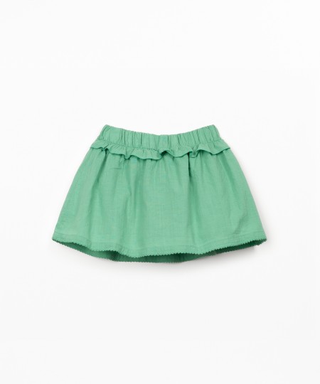 Saia-calção de tecido em algodão orgânico