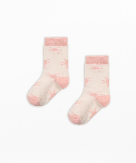 Jacquard socks with small shape pattern