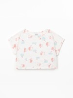 Wide neckline T-shirt