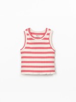 Sleeveless top with striped pattern