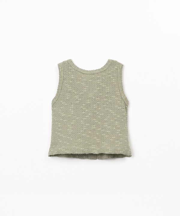 Sleeveless top in textured jersey