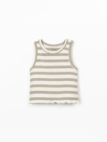 Sleeveless top with striped pattern