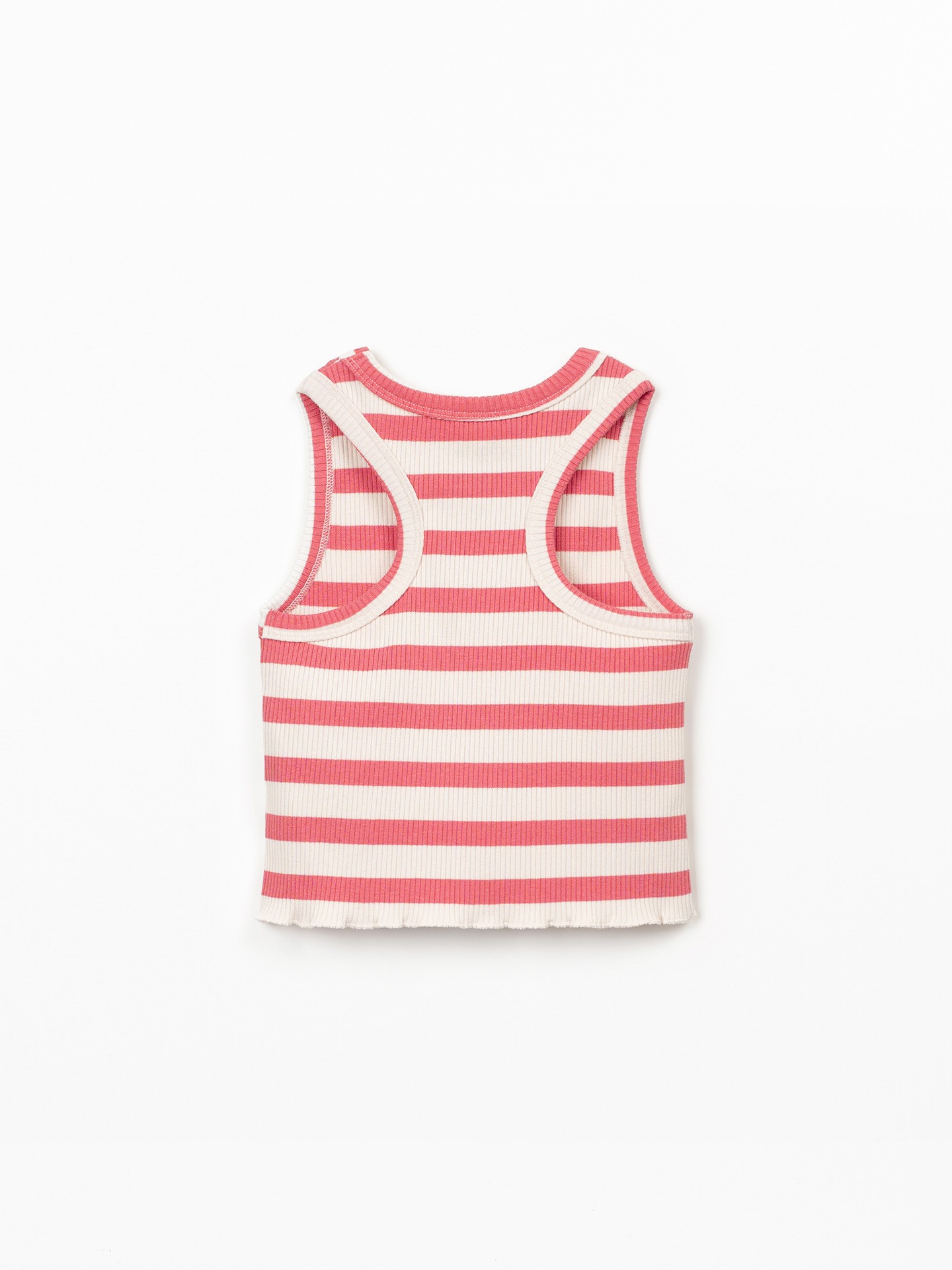 Top sem mangas com padrão de riscas