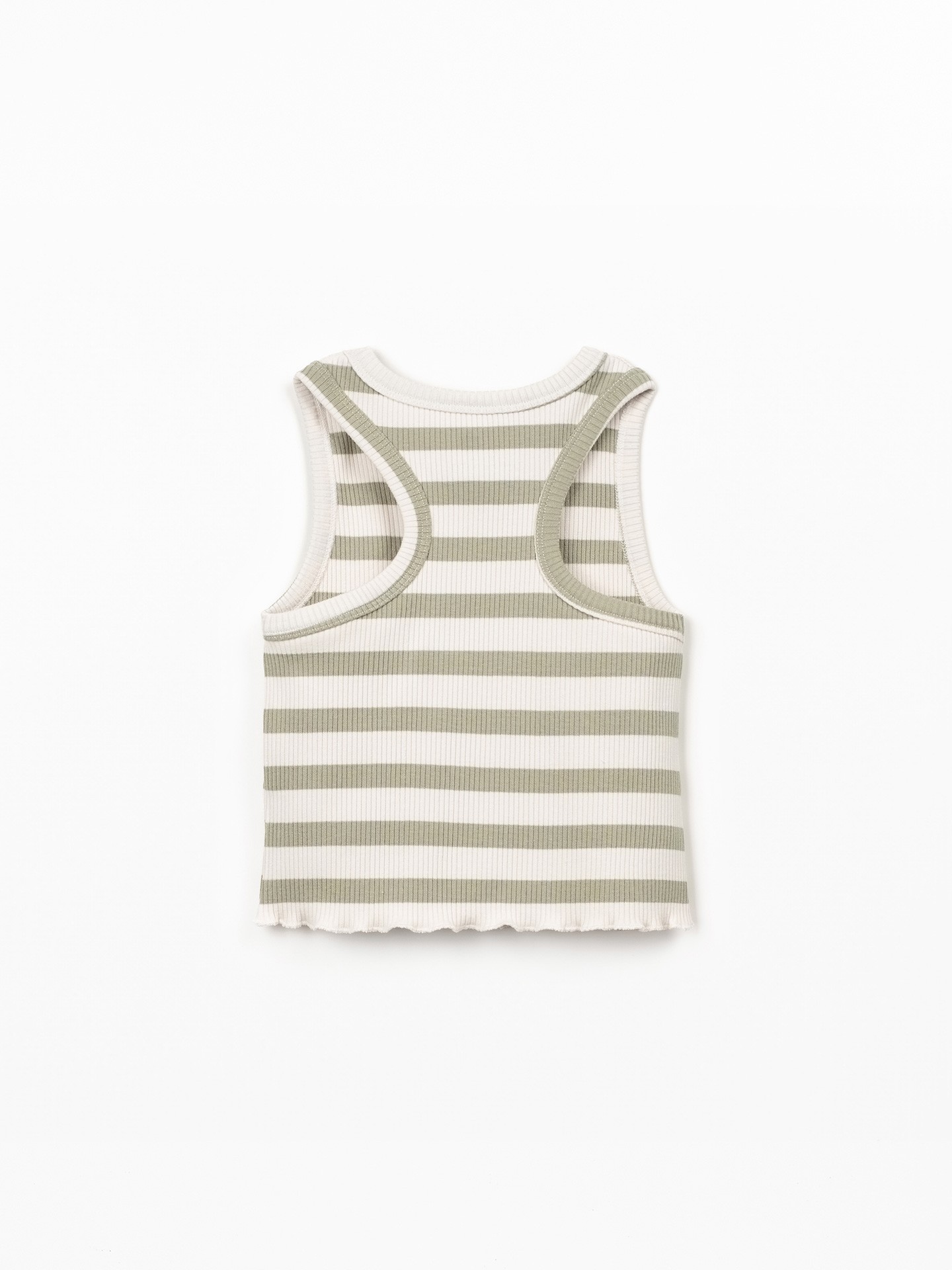 Top sin mangas con estampado de rayas