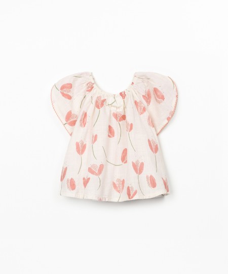 Organic cotton tunic with tulip print