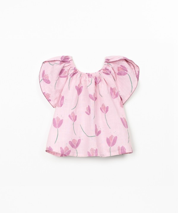 Organic cotton tunic with tulip print