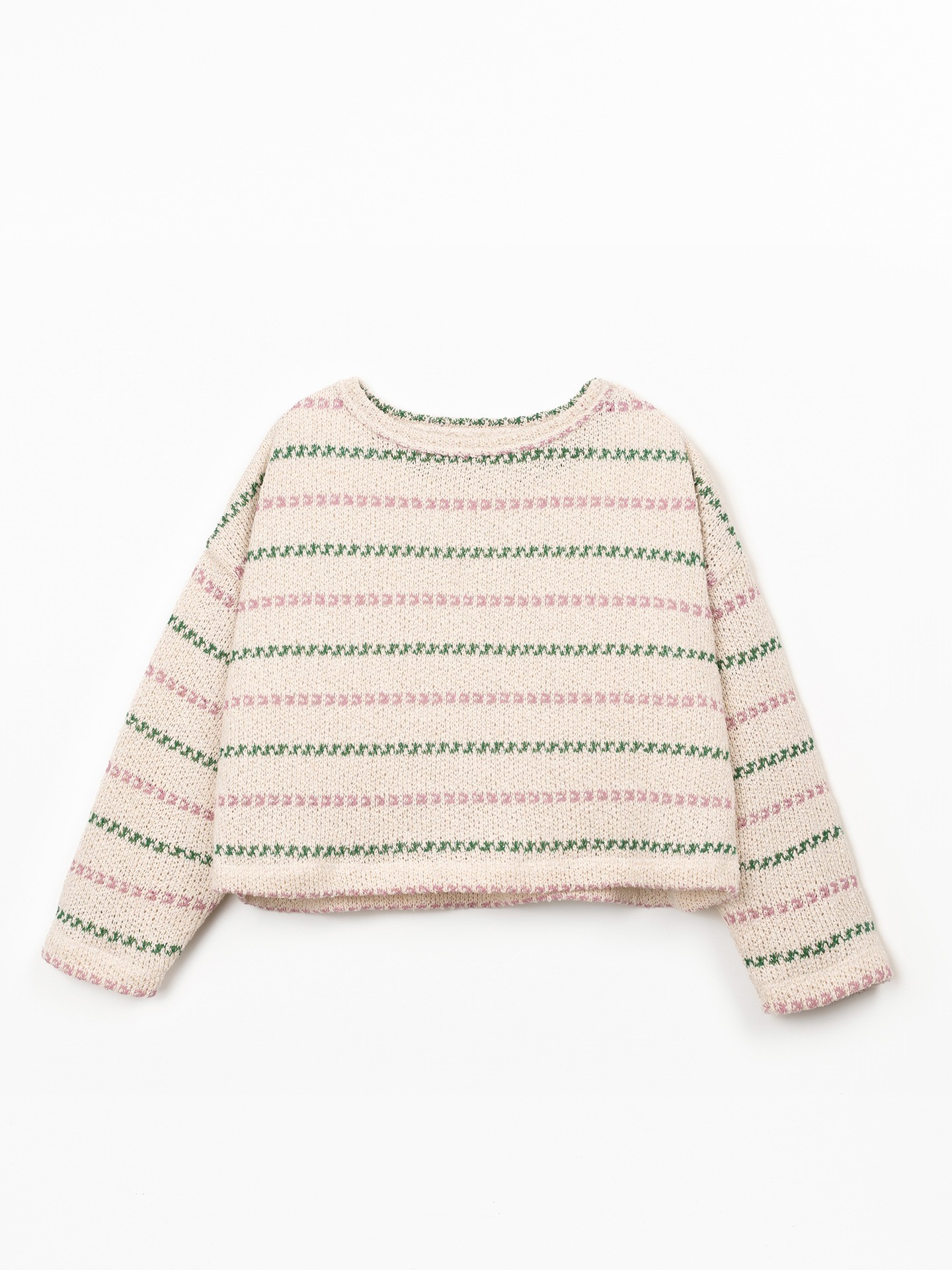 Camisola com estampado de riscas