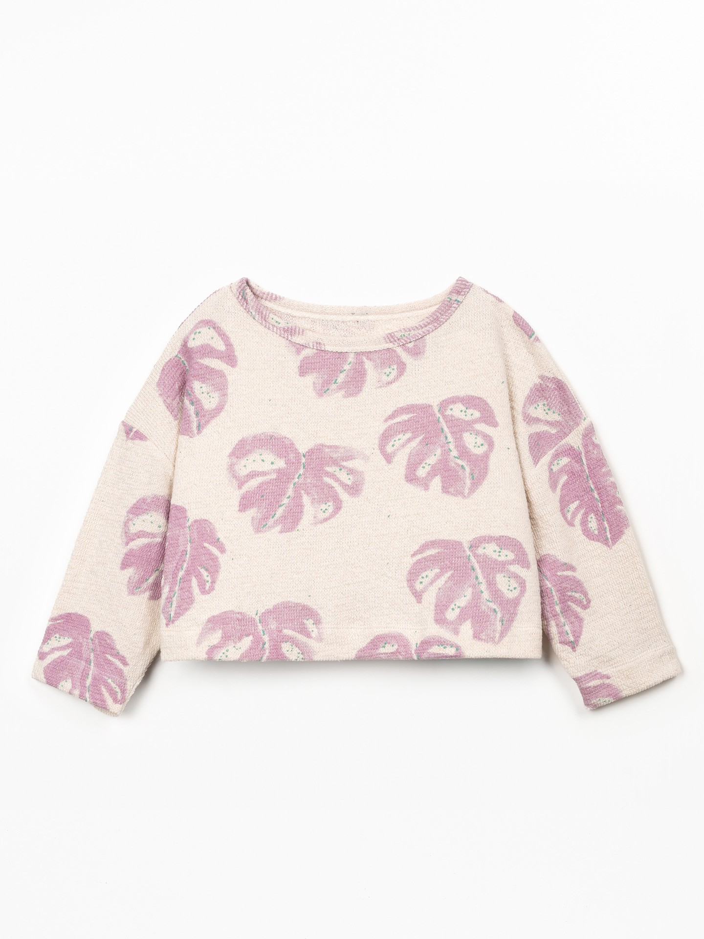 Sweatshirt with wide neckline