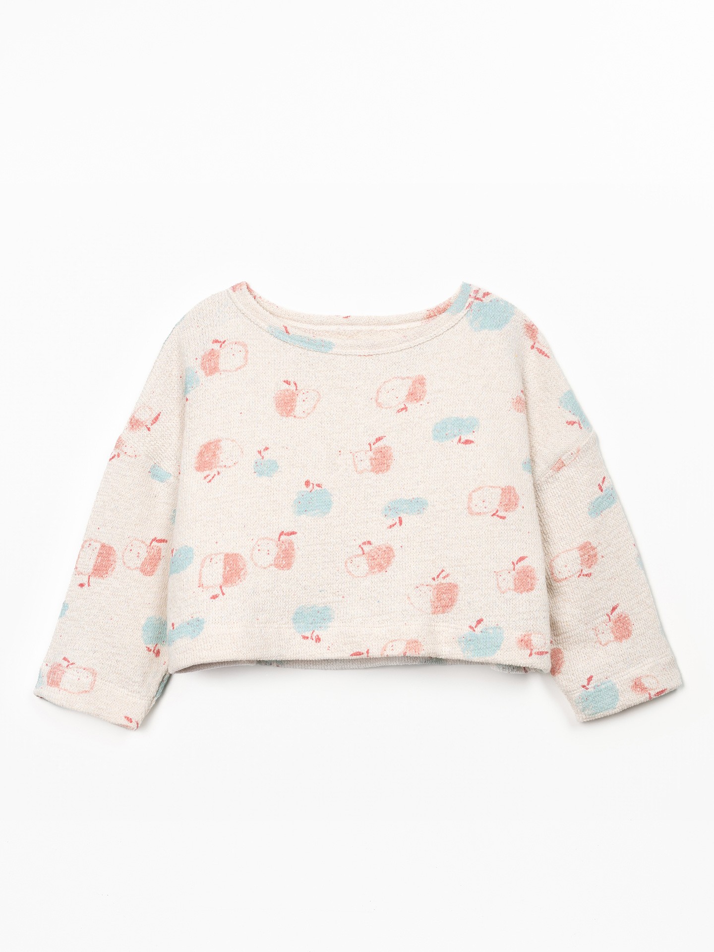 Sweatshirt with wide neckline